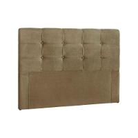 Painel De Cama Box Estofada Queen Clean Plus Suede Marrom Taupe - Simbal - 1