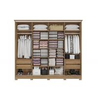 Guarda Roupa 4 Portas De Correr E 4 Gavetas C- Pés Cb03n565 Flex Nogueira-macadamia Ou Verde - Kappesberg - 5