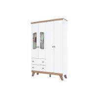 Quarto De Bebê Completo Confete 2 Peças (1 Guarda Roupa + 1 Cômoda) Qi66 Branco-jequitiba - Henn - 7