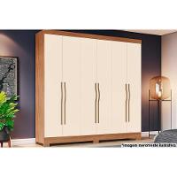 Guarda Roupa 6 Portas E 2 Gavetas C- Pés Briz B368 Nature-off White - Henn - 1