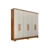 Guarda Roupa 6 Portas E 4 Gavetas C- Pés Milly-veneza Cumaru-fendi - Novo Horizonte - 1