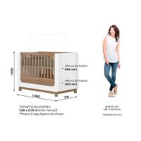 Quarto De Bebê Completo Aconchego 3 Peças (1 Guarda Roupa + 1 Berço + 1 Cômoda) Qi80 Branco-jequitiba - Henn - 5