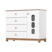 Quarto De Bebê Completo Aconchego 3 Peças (1 Guarda Roupa + 1 Berço + 1 Cômoda) Qi80 Branco-jequitiba - Henn - 9