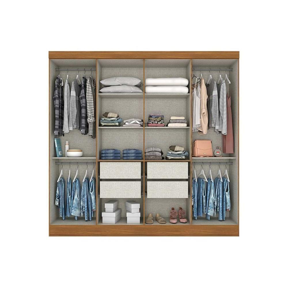 Guarda Roupa 8 Portas E 4 Gavetas B51 Nature-off White - Henn - 3