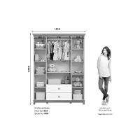 Quarto De Bebê Completo Aconchego 2 Peças (1 Guarda Roupa + 1 Berço) Qi82 Branco-jequitiba - Henn - 3