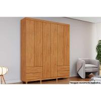 Guarda Roupa 6 Portas E 4 Gavetas C- Pés Canadá Plus Cinamomo - Conquista - 1