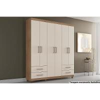 Guarda Roupa 6 Portas E 4 Gavetas C- Pés Canadá Plus Cinamomo - Conquista - 9