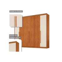 Guarda Roupa 6 Portas (4 Ripadas) E 6 Gavetas Atenas Cacau - Conquista - 2