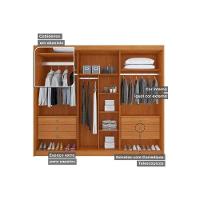 Guarda Roupa 6 Portas (4 Ripadas) E 6 Gavetas Atenas Cacau - Conquista - 3