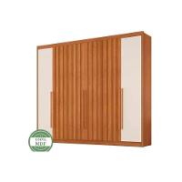 Guarda Roupa 6 Portas (4 Ripadas) E 6 Gavetas Atenas Cacau - Conquista