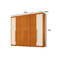 Guarda Roupa 6 Portas (4 Ripadas) E 6 Gavetas Atenas Cacau - Conquista - 7