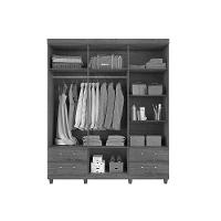 Guarda Roupa 6 Portas E 4 Gavetas C- Pés Canadá Plus Cacau - Conquista - 7