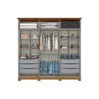 Guarda Roupa 6 Portas (2 C- Espelho) E 6 Gavetas C- Pés Andréas Nature-off White - Henn - 3