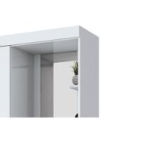 Guarda Roupa 2 Portas 3 Gavetas C- 1 Espelho E Pés Briz B64 Branco - Henn - 5