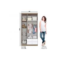 Quarto De Bebê Completo Bala De Menta 2 Peças (1 Guarda Roupa + 1 Cômoda) Qi93 Branco - Henn - 2