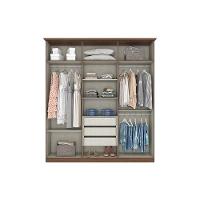 Guarda Roupa 6 Portas (2 C- Espelho) E 3 Gavetas Cover Off White-nature - Henn - 6