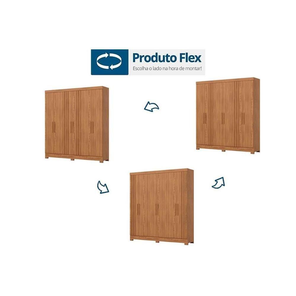 Guarda Roupa 6 Portas E 3 Gavetas C- Pés Briz B367 Nature-off White - Henn - 5