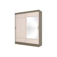 Guarda Roupa 2 Portas De Correr (1 C- Espelho) E 2 Gavetas Briz B74 Nature-off White - Henn - 3
