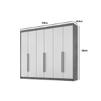 Guarda Roupa 6 Portas E 6 Gavetas Versalhes Cinamomo-off White - Conquista