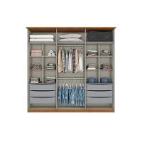 Guarda Roupa 6 Portas (2 C- Espelho) E 6 Gavetas Andréas Cinza-nature - Henn - 3