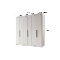 Guarda Roupa 6 Portas E 4 Gavetas Cannes Cinamomo-off White - Conquista