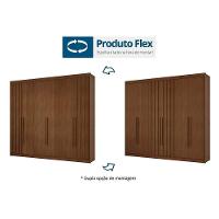 Guarda Roupa 6 Portas (2 Ripadas) E 8 Gavetas Grécia Cinamomo-off White - Conquista - 3