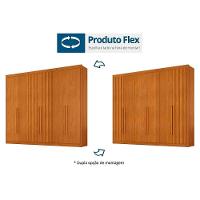 Guarda Roupa 6 Portas (2 Ripadas) E 6 Gavetas Atenas Cinamomo-off White - Conquista - 3