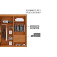 Guarda Roupa 6 Portas (2 Ripadas) E 6 Gavetas Atenas Cinamomo-off White - Conquista - 7