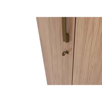 Guarda Roupa Solteiro Açaí Da133 3 Portas Com Espelho 2 Gavetas Branco-Rosa Henn