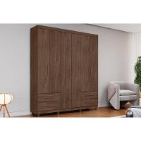 Guarda Roupa 6 Portas E 4 Gavetas C- Pés Canadá Plus Cacau - Conquista - 1