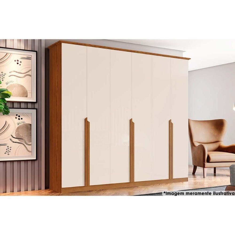Guarda Roupa 6 Portas E 6 Gavetas Andréas Nature-off White - Henn - 1