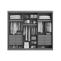 Guarda Roupa 6 Portas (4 Ripadas) E 8 Gavetas Grécia Cinamomo - Conquista