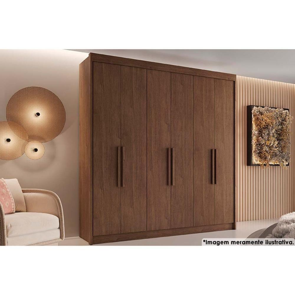 Guarda Roupa 6 Portas E 4 Gavetas Cannes Cacau - Conquista - 1