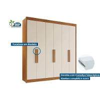 Guarda Roupa 6 Portas E 4 Gavetas Cannes Cacau - Conquista - 3