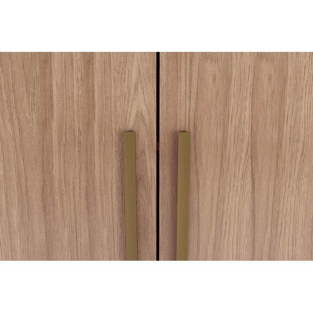 Guarda Roupa 6 Portas (2 C- Espelho) E 3 Gavetas Jade Rústico-off White - Henn - 6