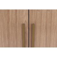 Guarda Roupa 6 Portas (2 C- Espelho) E 3 Gavetas Jade Rústico-off White - Henn - 6