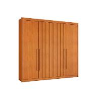 Guarda Roupa 4 Portas (2 Ripadas) E 4 Gavetas Grécia Cinamomo-off White - Conquista