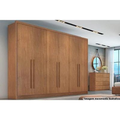 Guarda Roupa Casal Robust Livorno 6 Portas de Bater 6 Gavetas Cumaru MDF