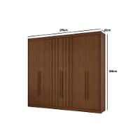 Guarda Roupa 6 Portas (2 Ripadas) E 8 Gavetas Grécia Cacau - Conquista - 2