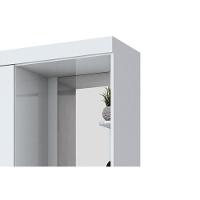 Guarda Roupa 2 Portas E 3 Gavetas C- 1 Espelho Briz B64 Branco - Henn