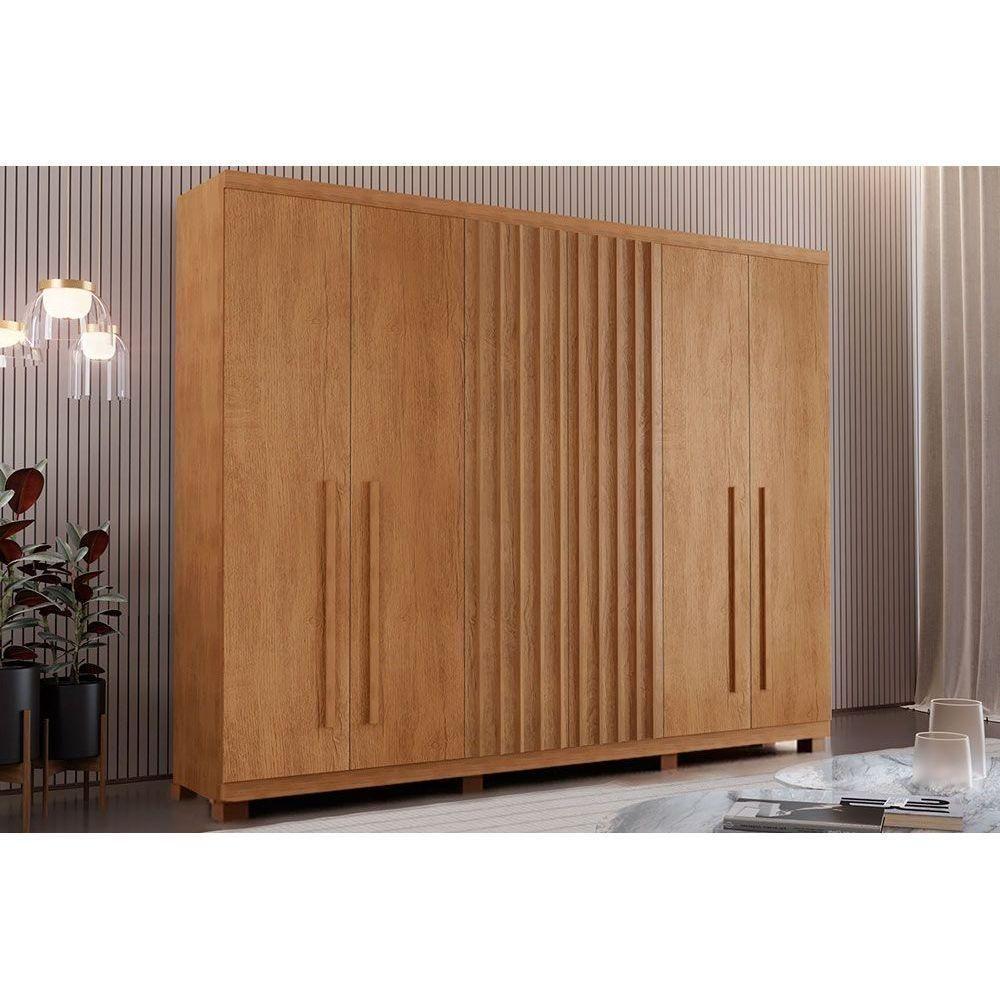 Guarda Roupa 6 Portas E 4 Gavetas C- Pés Denver Naturale - Rufato - 1