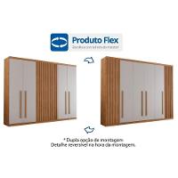 Guarda Roupa 6 Portas E 4 Gavetas C- Pés Denver Naturale - Rufato