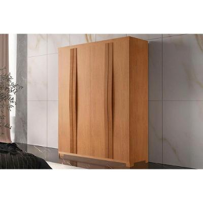 Guarda Roupa Solteiro Grécia Naturale 4 Portas de Bater 2 Gavetas Naturale MDF Rufato