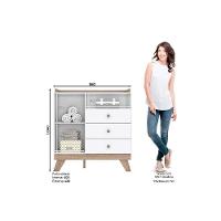 Quarto De Bebê Completo Confete 3 Peças (1 Guarda Roupa + 1 Berço + 1 Cômoda) Qi57 Branco-jequitiba - Henn - 5