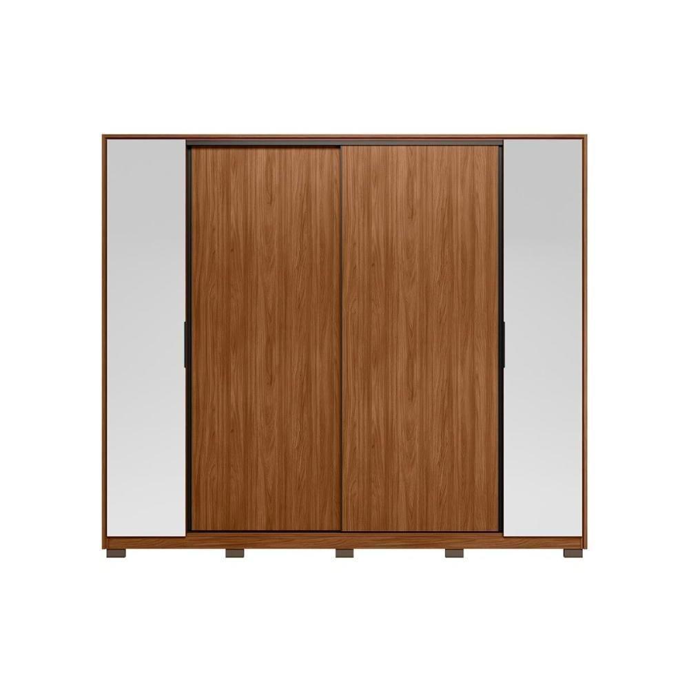 Guarda Roupa 4 Portas De Correr E 4 Gavetas C- 2 Espelhos E Pés Laredo Flex Amêndola-amêndola Ou Nude - Demóbile - 8