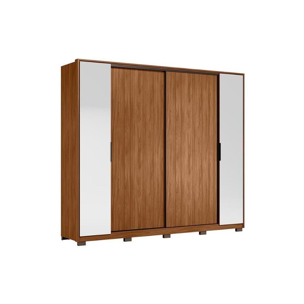 Guarda Roupa 4 Portas De Correr E 4 Gavetas C- 2 Espelhos E Pés Laredo Flex Amêndola-amêndola Ou Nude - Demóbile - 9