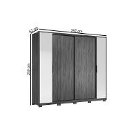 Guarda Roupa 4 Portas De Correr E 4 Gavetas C- 2 Espelhos E Pés Laredo Flex Amêndola-amêndola Ou Nude - Demóbile - 5