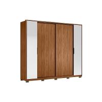 Guarda Roupa 4 Portas De Correr E 4 Gavetas C- 2 Espelhos E Pés Laredo Flex Amêndola-amêndola Ou Nude - Demóbile - 9