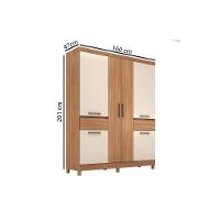 Guarda Roupa 6 Portas E 2 Gavetas Mauá Amendola-off White - Demóbile - 2