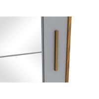 Guarda Roupa 2 Portas De Correr (1 C- Espelho) E 3 Gavetas Verg Branco - Henn